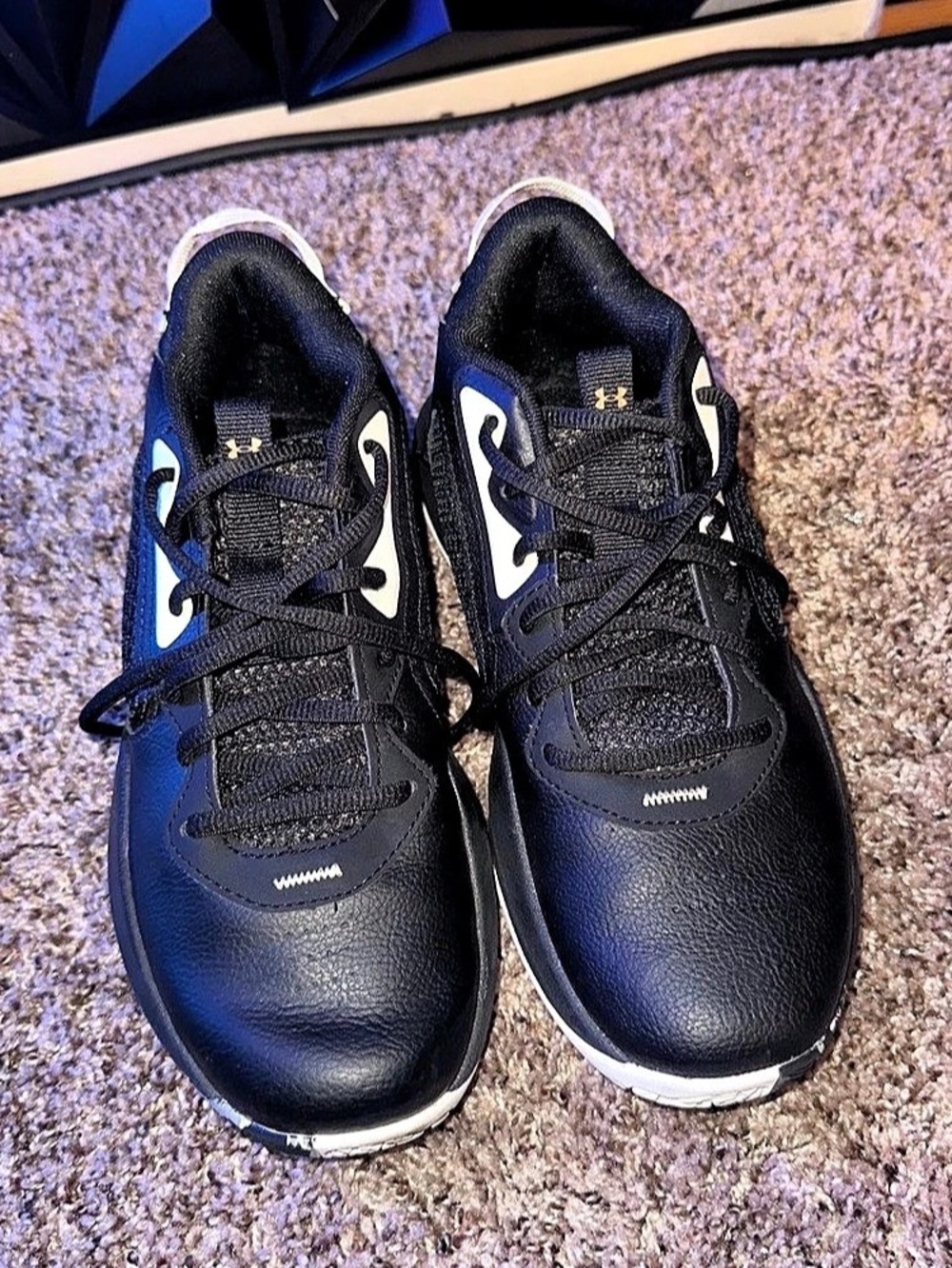 Under Armour Lockdown 6 Black & White Athletic Shoes